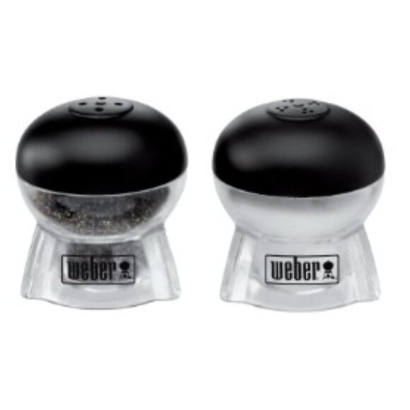 Weber Acrylic Charcoal Grill Shaped Collectible Novelty Salt/Pepper Shakers_NIP - Picture 1 of 3